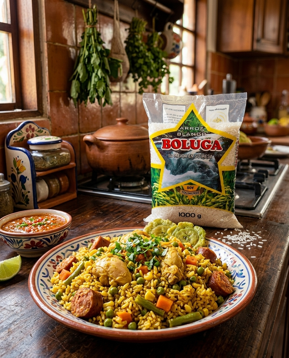 Arroz con pollo colombiano estilo Boluga